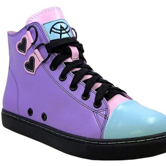 YRU Shoes - Strange Cvlt YRU Pastel Heart High Top Sneakers